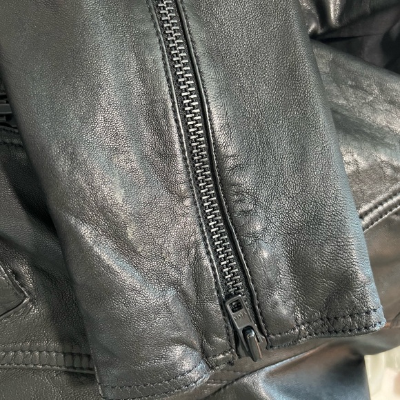 MADEWELL Black Leather Biker Jacket NEVER WORN - Picture 6 of 7